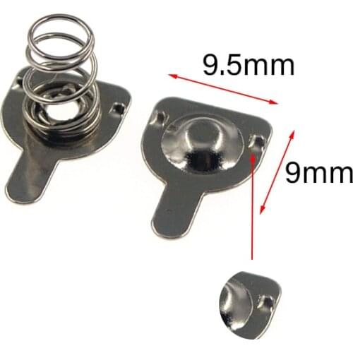 10pair/ 9.5x9mm Replacement Metal Batteries Spring Contact Plate Silver For AA AAA Battery case