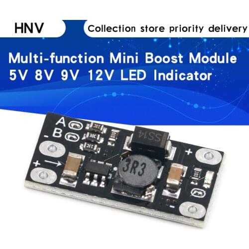 10pcs Newest Multi-function Mini Boost Module Step Up Board 5V/8V/9V/12V 1.5A LED Indicator Diy Electronic Voltage Module