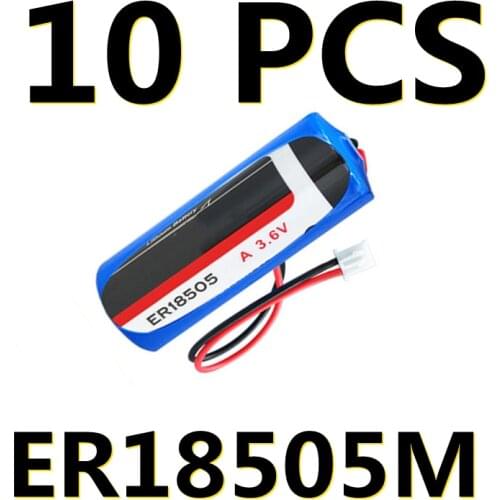 10pack NEW ER18505M ER18505 18505M 18505 lithium battery 3.6V 3500mah PLC control in Li-ion batteries red plug battery