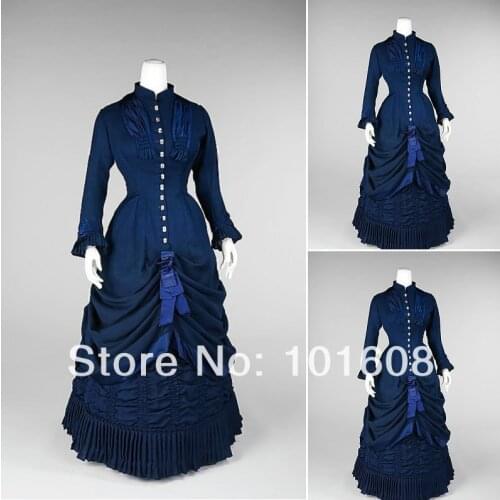 1860S Victorian Corset Gothic/Civil War Southern Belle Ball Gown Dress Halloween dresses US 4-16 V-1408