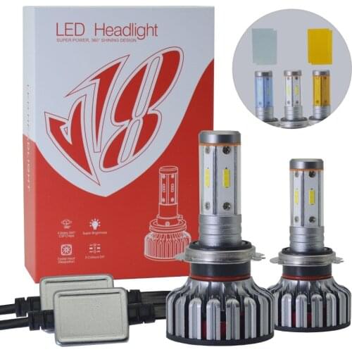 Simeway 2x Car H7 LED H1 H3 H8 H11 9005 HB3 9006 9012 H4 Hi-Lo Beam Headlight Bulbs 12V auto lamp fog lights 8000K 6000K 3000K