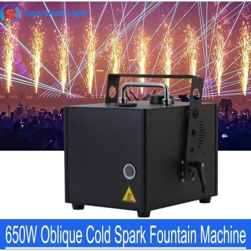 650W Oblique Cold Spark Wedding Flame Fountain DMX And Remote Control Sparkler Machine