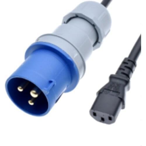 7M IEC309 316P6 Male To IEC320 C13 Female Power Cord, Industrial Heavy Duty Extension Cable, Convert the 316C6 to C14 H05VV-F