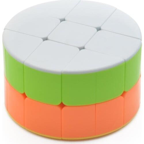 Cylinder Cake 2x3x3 Speed Magic Cube Stickerless Twist Puzzle Toy Brain Teaser 3D IQ Game ABS Multi-Color Gift Magico Cubo 66mm