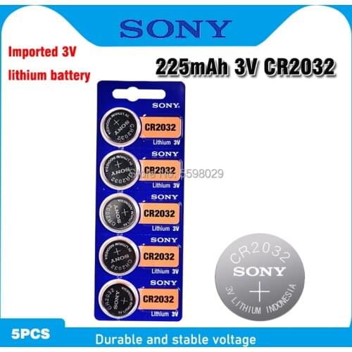 CR2032 For SONY 5Pcs 3V Lithium Button Coin Cell Battery DL2032 KCR2032 5004LC Lithium Button Watch Controller Batteries