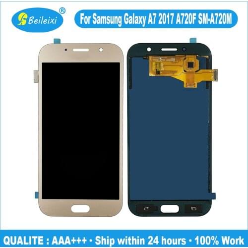 For Samsung Galaxy A7 2017 A720F LCD Display Touch Screen Digitizer Assembly For Samsung A720M SM-A720F LCD Screen