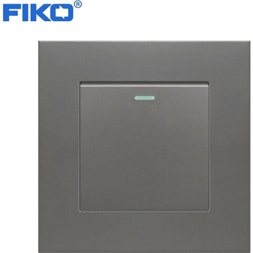 FIKO 10A Eu 1/2/3/4/Gang 1/2 Way Wall Switch Push Button Switch Wall Light Switch PC Frame Panel On/Off Lamp Switch