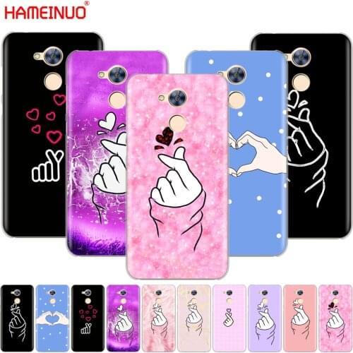 HAMEINUO Black And White Love kpop heart drawing Cover phone Case for Huawei Honor 10 V10 4A 5A 6A 7A 6C 6X 7X 8 9 LITE