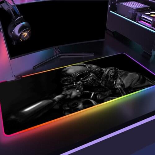 Call of Duty RGB Large Mouse Pad Led Computer Mousepad Backlight Surface Mause Pad Keyboard Desk Mat Support DIY