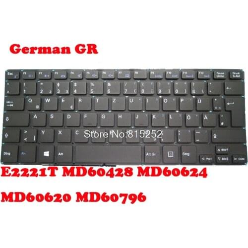 Laptop Keyboard For MEDION AKOYA E2221T MD60428 MD60624 MD60620 MD60796 MD60428 MD60940 MD60490 MD6068 MD60692 German GR Black