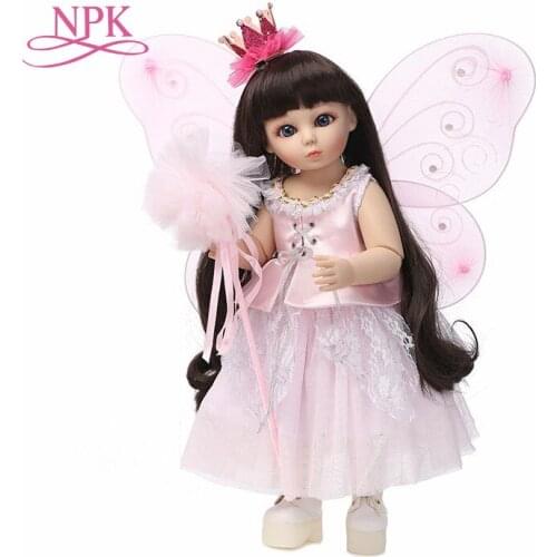 NPK bjd doll silicone reborn baby dolls 45cm mini princess doll SD jointed doll bebe toys for children girls brinquedo juguetes