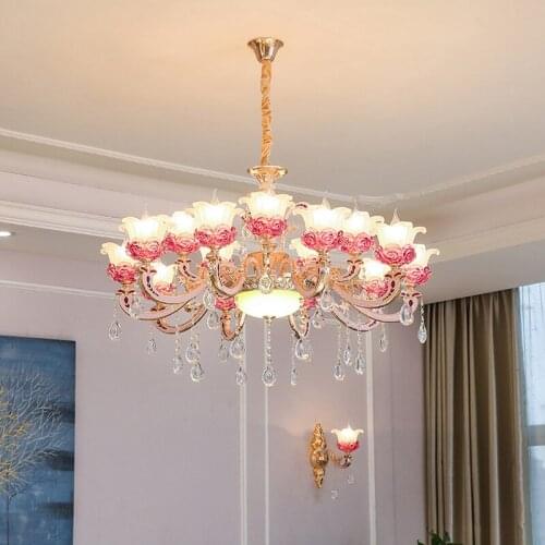 Living Room Lights Luxury Crystal Chandeliers Lighting Gold Chandelier lamp Modern led Chandelier Lighting Hanging Lights Indoor