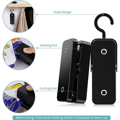 Mini Bag Sealer Machine Food Clip Heat Sealing Machine Mini Heat Sealer Food Packaging Kitchen Storage Bag Clips Kitchen Accesso