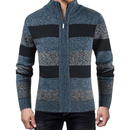 Fashion Mens Autumn Winter Sweaters Patchwork Knitted Cardigan Coats Brand Clothing Mans Knitwear Sweatercoats Tops Outerwear