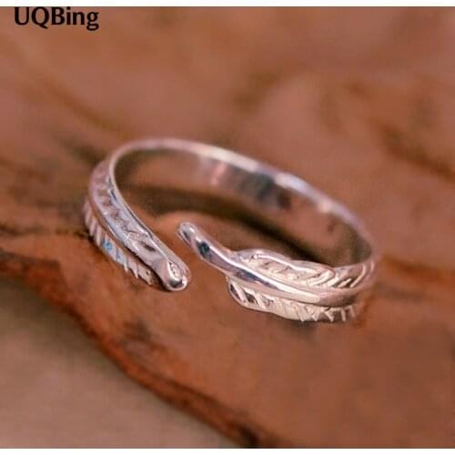 New Arrivals 925 Sterling Silver Rings Leaf Ring Open Rings For Girl Women Gift Jewelry