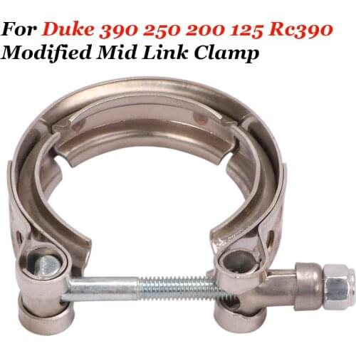 Stainless Steel Buckle For Ktm 125 250 390 Duke Rc390 2017-2020 Motorcycle Exhaust Pipe Clamp Link Fxing Hoop Slip-On Plug