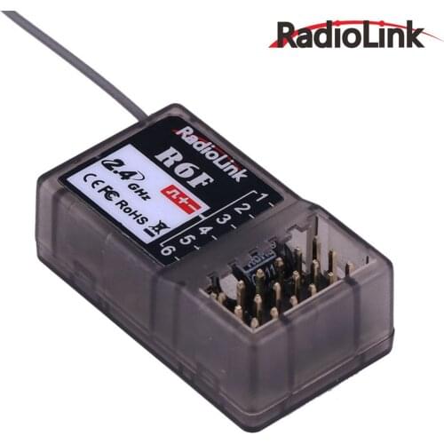 RadioLink R6F 2.4Ghz 6CH High Quality 2018 RC Receiver Accessories For RC6GS RC4GS RC3S RC4G T8FB Transmitter RC Receiver