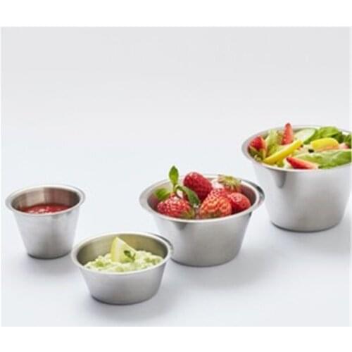 Simple Style Stainless Steel 304 Sauce Bowl Small Cup Tomato Sauce Salad Fruit Container