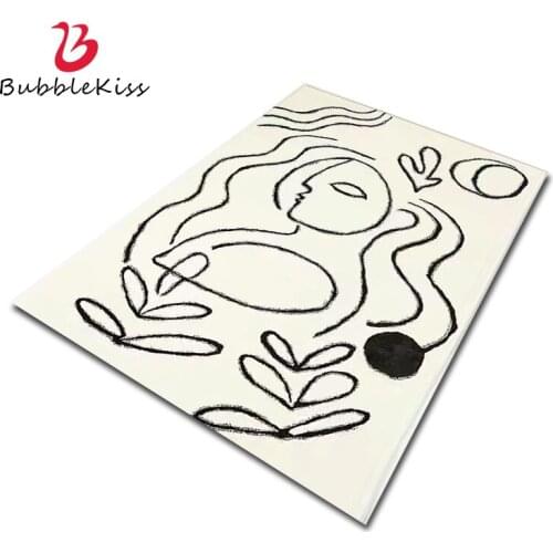 Bubble Kiss Modern Carpets For Living Room Picasso Abstract Line Decor Rugs Simple Art Pattern Floor Mat Soft Bedroom Foot Pads
