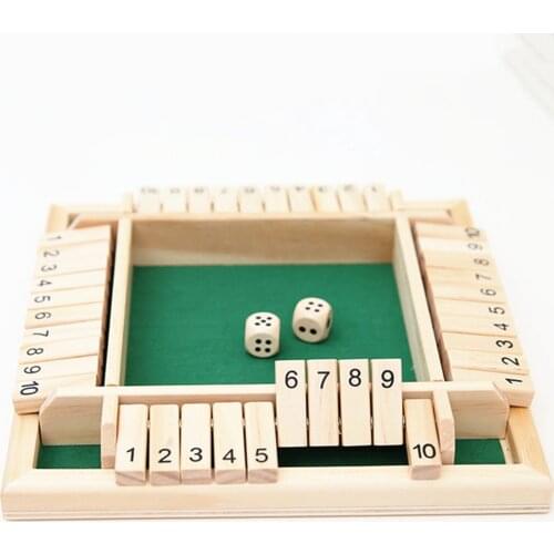 Traditional Shut The Box Game Wooden Board Number Drinking Dice Toy Convenient Interesting Puzzle Games Educational Toys