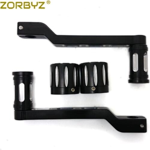 ZORBYZ Black Edge Cut Front Axle Nut Cover Bolt+Heel Toe Shift Lever Set For Harley Softail Tour Glide Electra FLSTF FLSTS