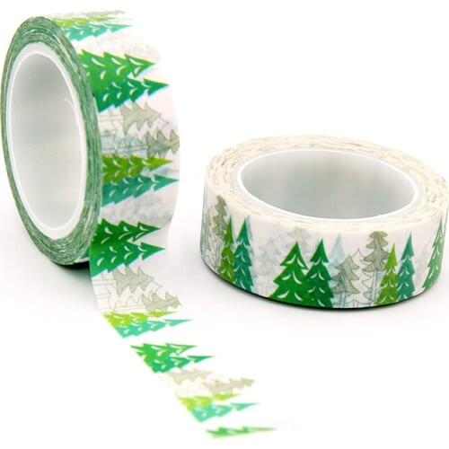 2021 NEW 1PC 15mm x 10m Christmas Tree Washi Tape Scrapbook Paper Masking Adhesive Merry Christmas Washi Tape Set masking tape