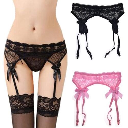 1Pcs Sexy Suspender Belt Unisex Sheer Lace Camisas Thigh High Garter Belt For The Stockings Brace For Women Men