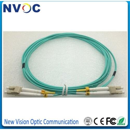 10Pcs/Lot,3.0 Meter LC to LC UPC OM4 Duplex 50/125 MM Multi Mode 2.0mm,PVC Jacket,LC/UPC Fiber Optic Patch Cord Jumper Cable