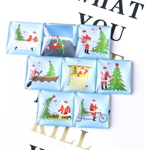 10PCS Random Santa Claus Pattern Cross Stitch Magnetic Suction Needle Device DIY Handmade Sewing Needles Tools Accessories