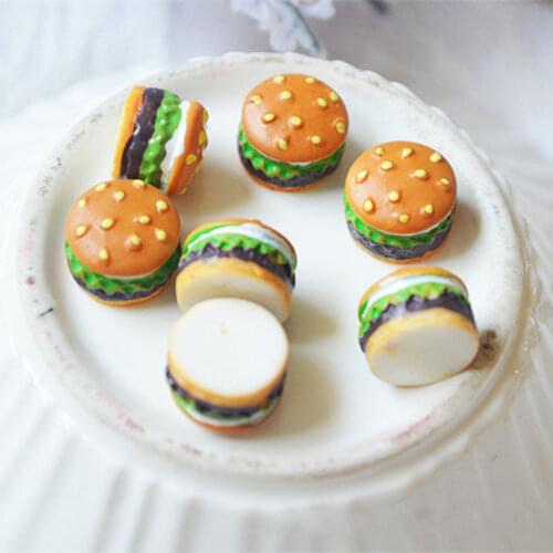 10Pcs Mini Hamburger Filler for Clear/Fluffy Mud Box Popular Toys Kids Lizun Slime DIY Kit Accessories Children Modeling Clay