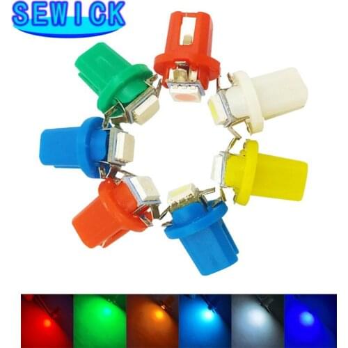 100Pcs T5 B8 5D Car LED Gauge 5050 SMD Dashboard Dash Side Auto Light Instrument Lights Shifterlights A/C Panels Lamp