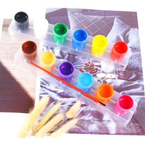 20ml 12 Bright Colors Washable Gouache Paint for Kids Beginners School Supplies Finger Paint