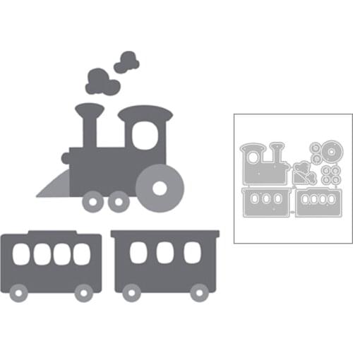 2020 New Cartoon Train Chimney Car and Smoke Cloud Metal Cutting Dies For DIY Greeting Card Album Scrapbooking Making No Stamps