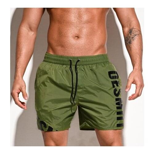 2021 DESMIIT Swimwear Mens Swimming Shorts Men Beach Board Shorts Surf Boardshorts Swim Trunks Bathing Suit Running Short Wear