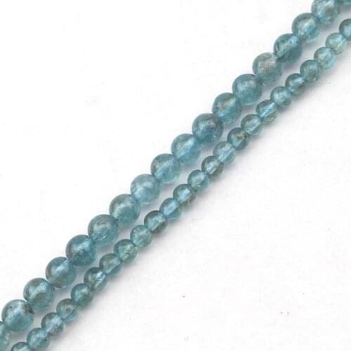 4mm 6mm natural Apatite stone beads natural GEM stone beads DIY loose beads for jewelry making strand 15"