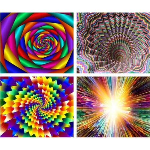 5D DIY Abstract Diamond Painting Full Round Colorful Diamond Embroidery Mosaic Cross Stitch Kit Home Wall Decor Crafts Gift