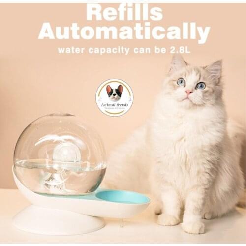 Snail Bubble Automatic Cat Dog Water Bowl Fountain Cat Dog Pet Water Bowl Large Drinking Bowl 2.8L No Electricity Drinking Water