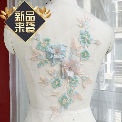 Sequins 3D embroidery flowers for scarves childrens wear flower patch