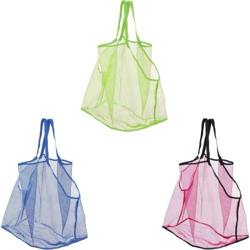 Kids Baby Toys Beach Bag Large Mesh Storage Bags Toy Beach Sand dredging Tool Children Shoulder Storage Bag Women shopping bag