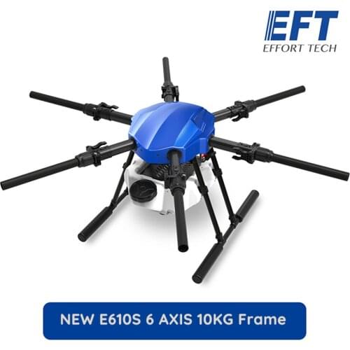 EFT E610p 10KG 1404mm Wheelbase Flight Platform Waterproof Agricultural Spraying Drone 10L x6 Motor