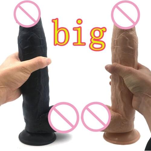 12 inches 31cm Super huge big dildo Realistic penis cyberskin with suction cup sex products for women dildo realistic rubber pen