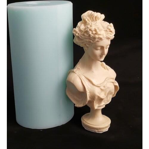 TS0186 PRZY Men and Momen Mold Silicone Large Size Plaster Statue Candle Moulds Soap Molds Clay Resin Moulds