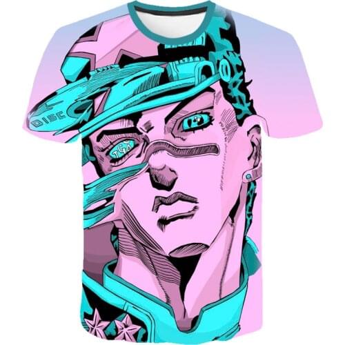 Anime JoJo Bizarre Adventure 3d Print T-shirt Cool Novelty Tee Tops Streetwear Fashion Hip Hop Anime Jojo Printed Trendy Shirts