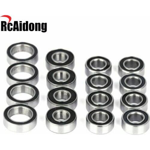 16pcs TT-02 Aluminum Sealed Bearing Ball Set for 1/10 Tamiya TT02 Chassis 54476 RC Drift Car Accessories Upgrades Parts