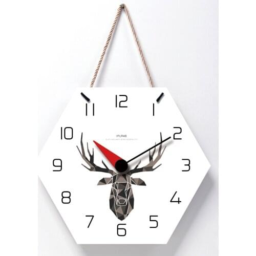 Lanyard Creative Mute Modern Design Large Wall Clock Clocks for Home Kitchen Living Room Decor Battery Operated Silent