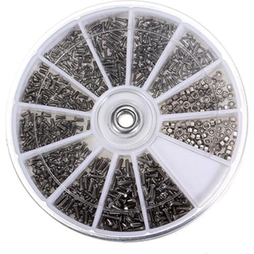 XNEMON 600Pcs 12 Kind of Small Screws Nuts Electronics Assortment Kit M1 M1.2 M1.4 M1.6