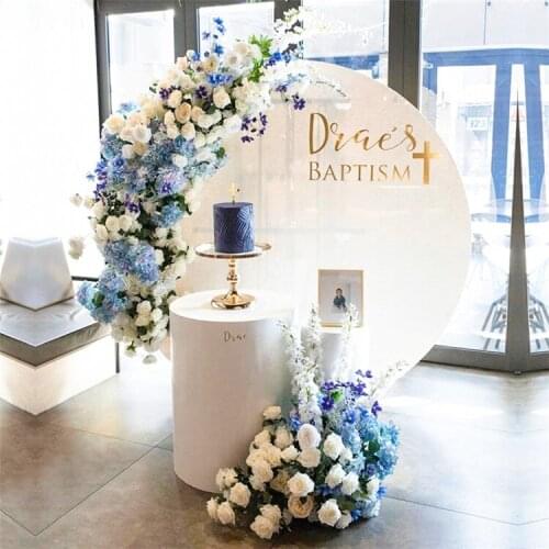 New style China New Design Wedding Artifical Flower arch Backdrops stand for wedding stage decoration senyu2263