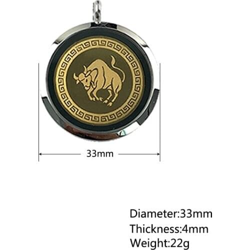Taurus Scalar Pendant Necklace for Men Women Charm Jewelry