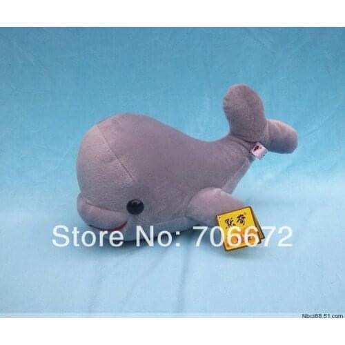 About 43cm gray whale plush toy doll t8877
