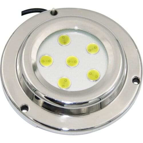 DC12-28V 6W Round LED Underwater Boat Light 316L Stainless Steel Swimming Pools Marine Saltwater Lamp Docks DH-UD89